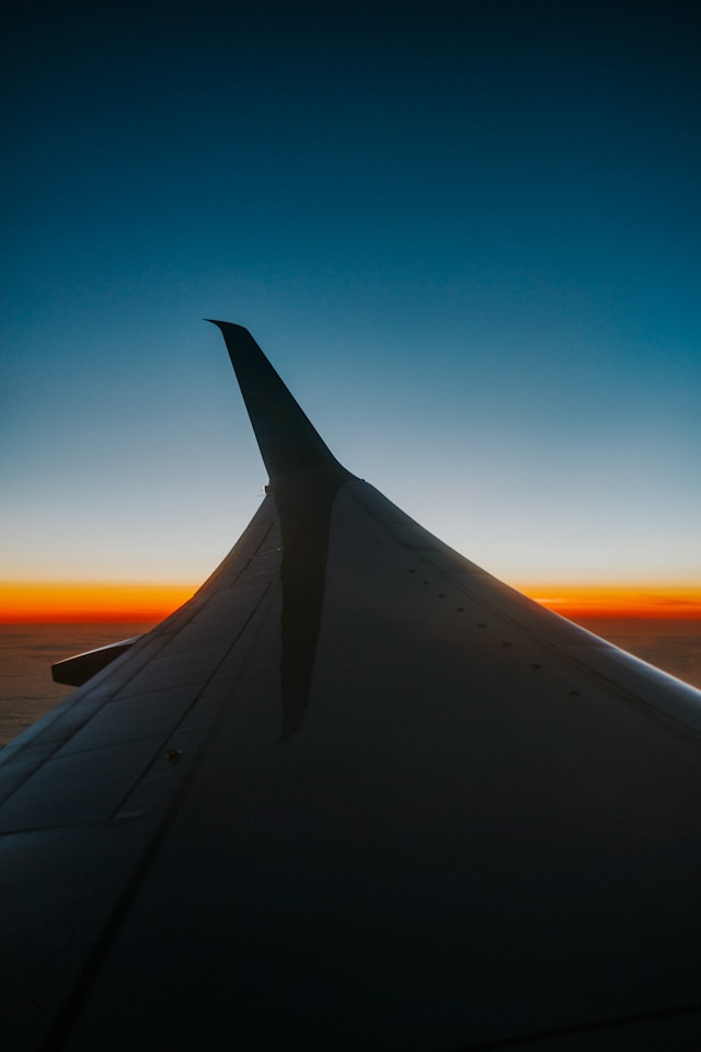 Airplane flying in the sky